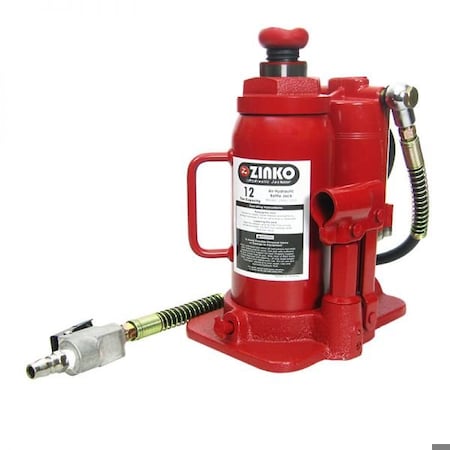 Zinko ZABJ-12C3 Air/Manual Bottle Jack, 12 ton 61-12C3